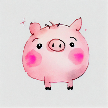 Cute pig watercolor Cute pig watercolor