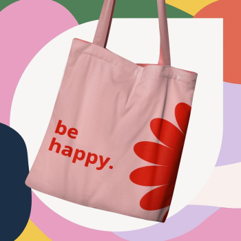 Cute pink tote bag, happy | Free Photo - rawpixel Cute pink tote bag, happy | Free Photo - rawpixel
