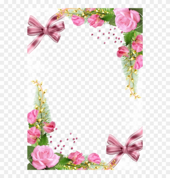 Cute Png Photo Frame With Pink Roses - Pink Roses Frame Png Cute Png Photo Frame With Pink Roses - Pink Roses Frame Png