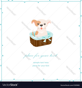 Cute puppy vector image Cute puppy vector image
