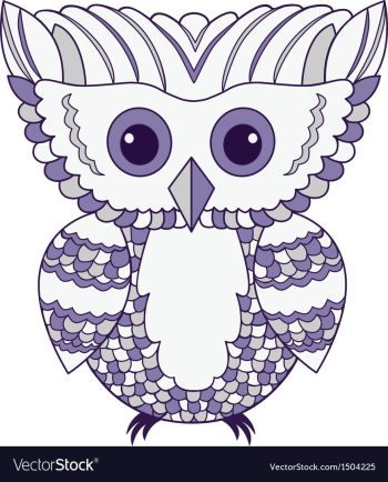 Cute Purple Abstract Owl vector image Cute Purple Abstract Owl vector image