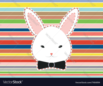 Cute Rabbit Head vector image Cute Rabbit Head vector image