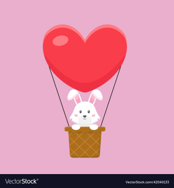 cute rabbit hot air balloon cartoon cute rabbit hot air balloon cartoon