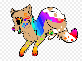 Cute Rainbow Wolf Adobt - Cute Rainbow Wolf Adobt