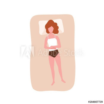 Cute redhead woman sleeping on her back Cute redhead woman sleeping on her back