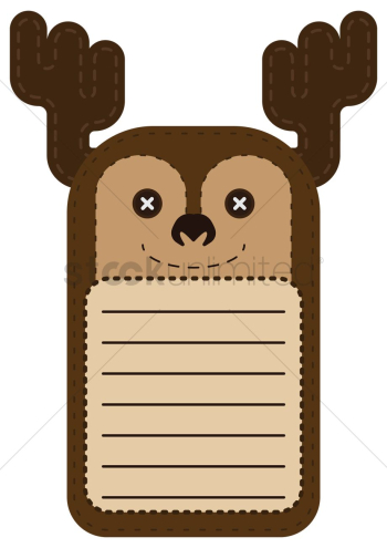 Cute reindeer note Cute reindeer note