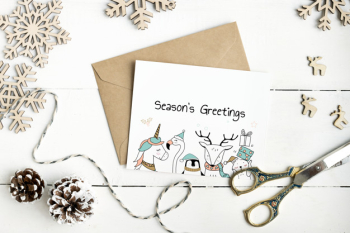 Cute seasons greetings card mockup Free Psd Cute seasons greetings card mockup Free Psd