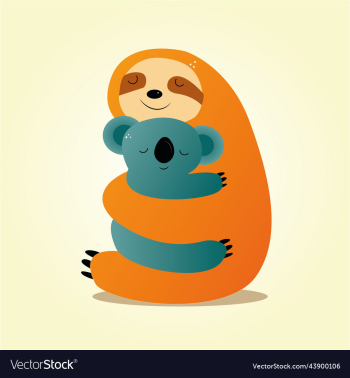 cute sloth hugging koala baby cute sloth hugging koala baby