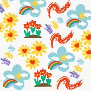 Cute summer doodle patterned background illustration | Free  transparent png - 2285168