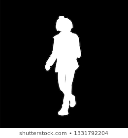 Cute Teen Girl Taking Walk White Stock Vector (Royalty Free ...