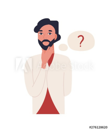 Cute thoughtful bearded man isolated on white background Cute thoughtful bearded man isolated on white background