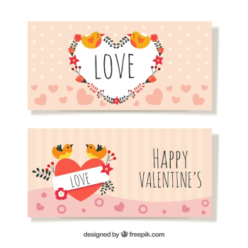 Cute valentines day banner Cute valentines day banner