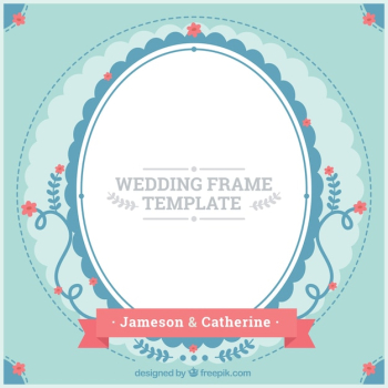 Cute wedding frame template Cute wedding frame template