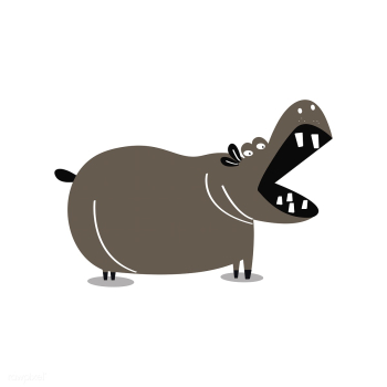 Cute wild hippo cartoon illustration | Free stock vector - 477079 Cute wild hippo cartoon illustration | Free stock vector - 477079