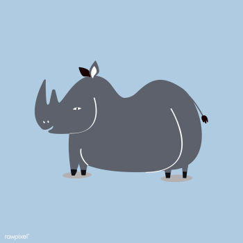 Cute wild rhinoceros cartoon illustration | Free stock vector - 477015 Cute wild rhinoceros cartoon illustration | Free stock vector - 477015