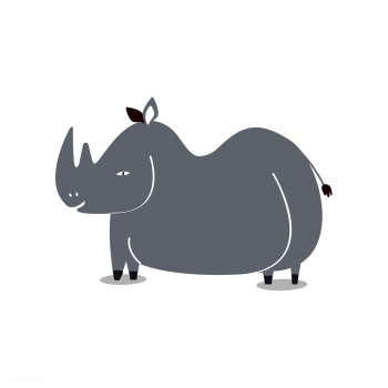Cute wild rhinoceros cartoon illustration | Free stock vector - 477121 Cute wild rhinoceros cartoon illustration | Free stock vector - 477121