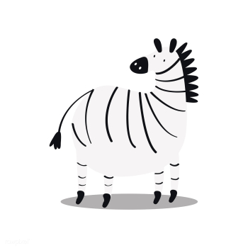 Cute wild zebra cartoon illustration | Free stock vector - 477083