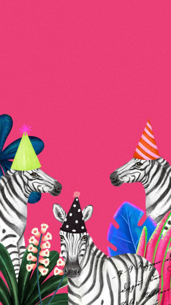 Cute zebra iPhone wallpaper, pink | Free Photo Illustration - rawpixel