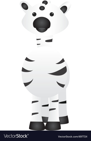 Cute zebra vector image Cute zebra vector image