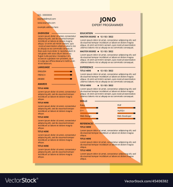 cv resume template pro orange cv resume template pro orange