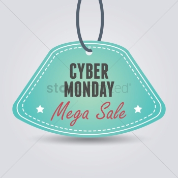 Cyber monday sale tag