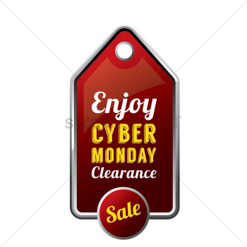 Cyber monday sale tag