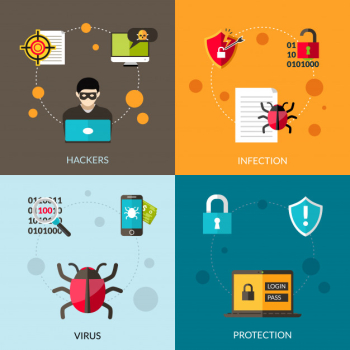 Cyber virus set Free Vector Cyber virus set Free Vector