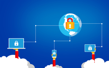 Cybersecurity in the cloud - Online security concept Cybersecurity in the cloud - Online security concept