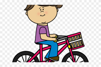 Cycling Clipart - Girl On Bike Clipart