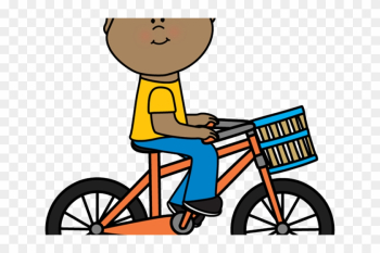 Cycling Clipart Little Boy - Girl On Bike Clipart