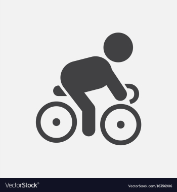 Cyclist on bicycle riding bicycle outdoors at vector image Cyclist on bicycle riding bicycle outdoors at vector image