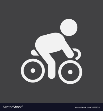 Cyclist on bicycle riding bicycle outdoors at vector image Cyclist on bicycle riding bicycle outdoors at vector image