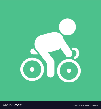 Cyclist on bicycle riding bicycle outdoors at vector image Cyclist on bicycle riding bicycle outdoors at vector image