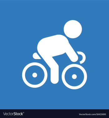 Cyclist on bicycle riding bicycle outdoors at vector image Cyclist on bicycle riding bicycle outdoors at vector image