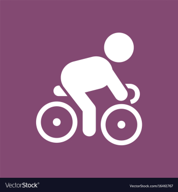 Cyclist on bicycle riding bicycle outdoors at vector image Cyclist on bicycle riding bicycle outdoors at vector image