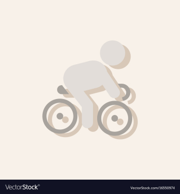 Cyclist on bicycle riding bicycle outdoors at vector image Cyclist on bicycle riding bicycle outdoors at vector image