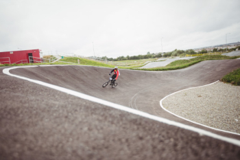 Cyclist riding bmx bike Free Photo