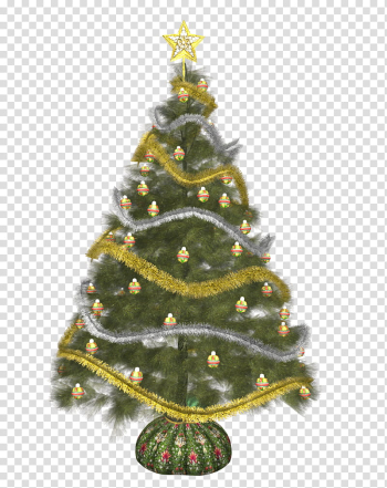 D Xmas Trees, green Christmas tree transparent background PNG clipart