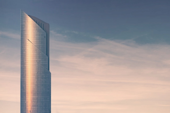 D1 Tower Dubai Creek. This awesome skyscraper is the only one of its height in the area until the new 'worlds tallest building' is completed!