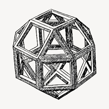 Da Vinci's Rhombicuboctahedron clipart, vintage | Free Vector - rawpixel Da Vinci's Rhombicuboctahedron clipart, vintage | Free Vector - rawpixel