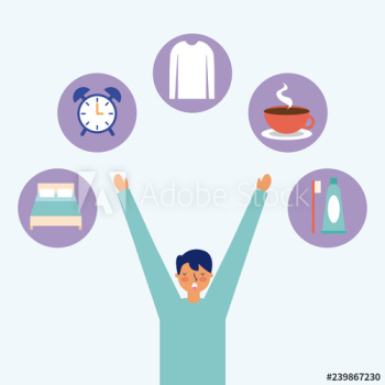 daily activity man hands up coffee clock bed daily activity man hands up coffee clock bed