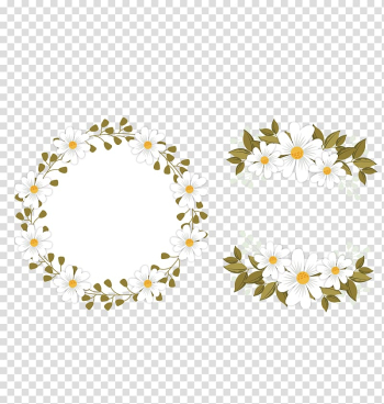 Daisy wreath transparent background PNG clipart