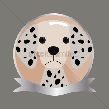 Dalmatian puppy emblem Dalmatian puppy emblem