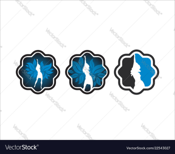 Dance women logo vector image Dance women logo vector image