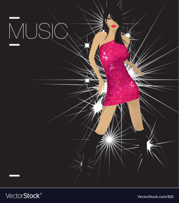 Dancerfloor diva vector image Dancerfloor diva vector image