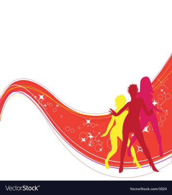 Dancing girls vector image Dancing girls vector image