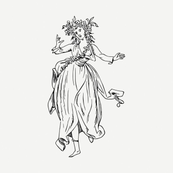 Dancing nymph clipart illustration psd. | Free PSD - rawpixel Dancing nymph clipart illustration psd. | Free PSD - rawpixel