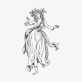 Dancing nymph illustration clipart vector. | Free Vector - rawpixel Dancing nymph illustration clipart vector. | Free Vector - rawpixel