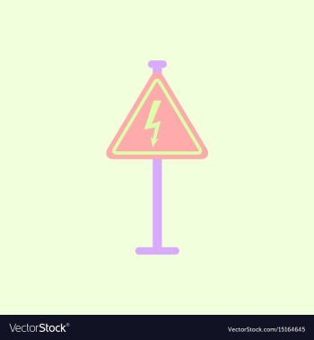 Danger high voltage road sign vector image Danger high voltage road sign vector image