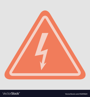 Danger high voltage road sign vector image Danger high voltage road sign vector image